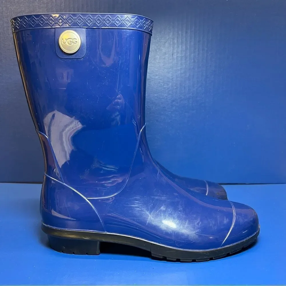 UGG Sienna Womens Rain Boots Blue Jay Rubber Boots 9‎ 1014452